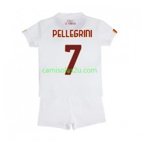 Camisolas de futebol AS Roma Lorenzo Pellegrini 7 Criança Equipamento Alternativa 2022/23 Manga Curta
